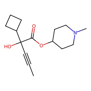 1-Methylpiperidin-4-yl 2-cyclobutyl-2-hydroxypent-3-ynoate structure