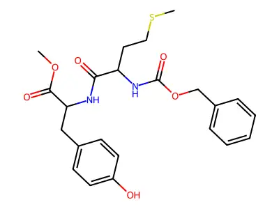 Carbobenzyloxymethionyltyrosine methyl ester structure