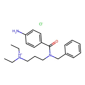 Benzamide, p-amino-N-benzyl-N-(3-(diethylamino)propyl)-, hydrochloride structure