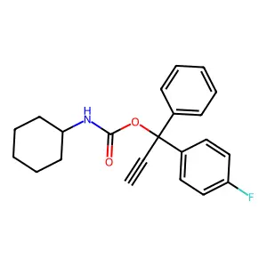 1-(4-Fluorophenyl)-1-phenylprop-2-yn-1-yl hydrogen cyclohexylcarbonimidate structure