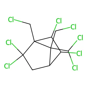 Bornane, 2,2,5-endo,6-exo,8,8,9,10-octachloro- structure