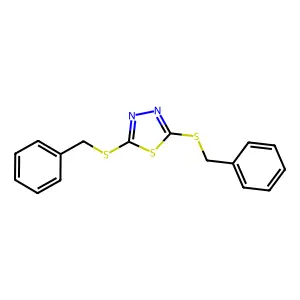 2,5-Bis(benzylsulfanyl)-1,3,4-thiadiazole structure