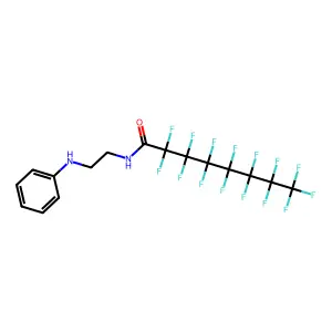 N-(2-Phenylamino-ethyl)-pentadecafluoro-octanamide structure