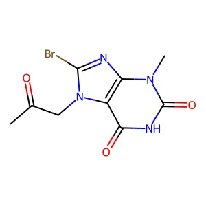 1H-Purine-2,6-dione, 8-bromo-3,7-dihydro-3-methyl-7-(2-oxopropyl)- structure