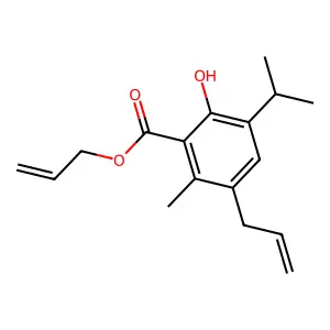 p-Cymene-2-carboxylic acid, 6-allyl-3-hydroxy-, allyl ester structure