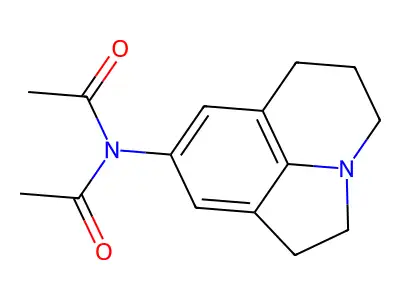 Diacetamide, N-(1,2,5,6-tetrahydro-4H-pyrrolo(3,2,1-ij)quinolin-8-yl)- structure