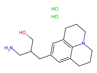 dl-3-(9-Julolidinyl)-2-hydroxymethyl-1-aminopropane dihydrochloride structure