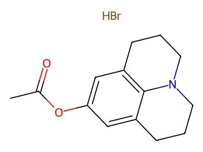 1H,5H-Benzo(ij)quinolizin-9-ol, 2,3,6,7-tetrahydro-, acetate, hydrobromide structure