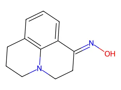 1H,5H-Benzo(ij)quinolizin-1-one, 2,3,6,7-tetrahydro-, oxime structure