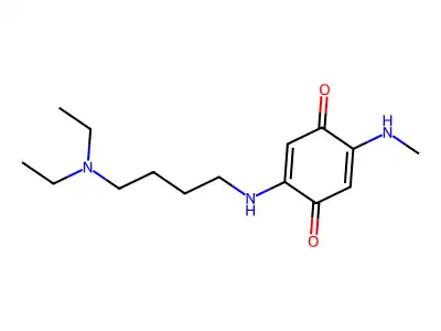 p-Benzoquinone, 2-((4-(diethylamino)butyl)amino)-5-(methylamino)- structure