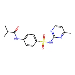2-methyl-N-{4-[(4-methylpyrimidin-2-yl)sulfamoyl]phenyl}propanamide structure