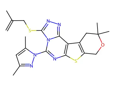 C21H24N6OS2 structure