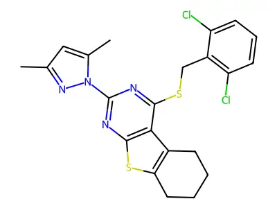 C22H20Cl2N4S2 structure