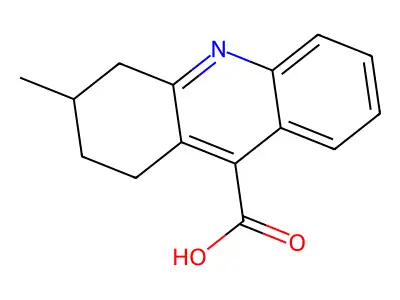 3-Methyl-1,2,3,4-tetrahydroacridine-9-carboxylic acid structure