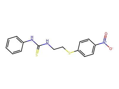 1-(2-(p-Nitrophenylthio)ethyl)-3-phenyl-thiourea structure