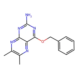 6,7-Dimethyl-4-phenylmethoxypteridin-2-amine structure