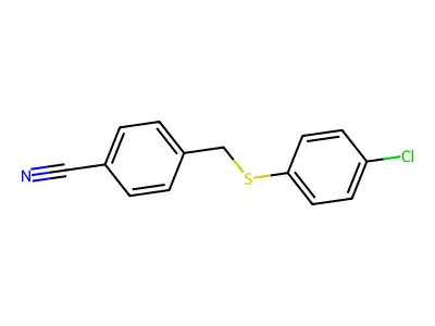 4-{[(4-Chlorophenyl)thio]methyl}benzonitrile structure