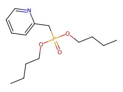 Phosphonic acid, 2-pyridylmethyl-, dibutyl ester structure