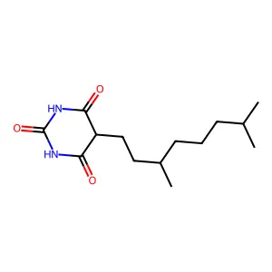 2,4,6(1H,3H,5H)-Pyrimidinetrione, 5-(3,7-dimethyloctyl)- structure