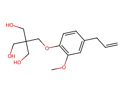 1,3-Propanediol, 2-((4-allyl-2-methoxyphenoxy)methyl)-2-(hydroxymethyl)- structure