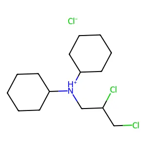 N-Cyclohexyl-N-(2,3-dichloropropyl)cyclohexanamine--hydrogen chloride (1/1) structure