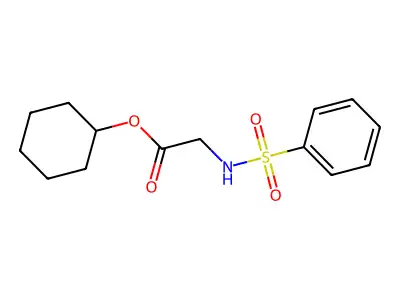 N-(Phenylsulfonyl)glycine cyclohexyl ester structure
