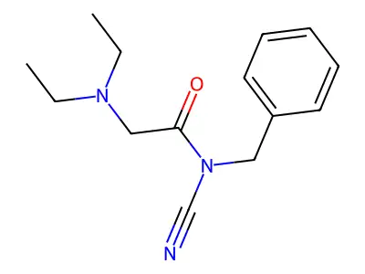 Acetamide, N-(alpha-cyanobenzyl)-2-(diethylamino)- structure
