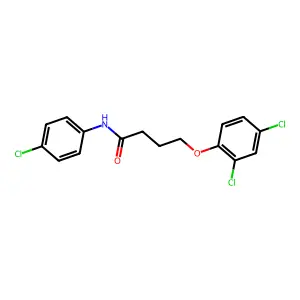 N-(4-chlorophenyl)-4-(2,4-dichlorophenoxy)butanamide structure