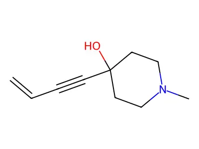 4-Piperidinol, 4-(3-buten-1-ynyl)-1-methyl- structure