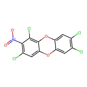 2-Nitro-1,3,7,8-tetrachlorodibenzo-p-dioxin structure