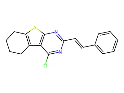 4-Chloro-2-(2-phenylethenyl)-5,6,7,8-tetrahydro-[1]benzothiolo[2,3-d]pyrimidine structure