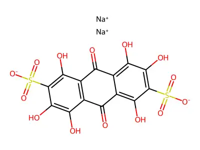 1,3,4,5,7,8-Hexahydroxy-9,10-dioxo-9,10-dihydroanthracene-2,6-disulfonic acid structure