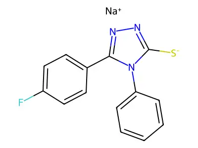 Sodium [5-(4-fluorophenyl)-4-phenyl-4H-1,2,4-triazol-3-yl]sulfanide structure
