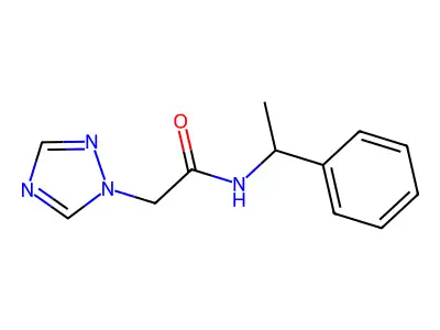 N-(1-phenylethyl)-2-(1H-1,2,4-triazol-1-yl)acetamide structure