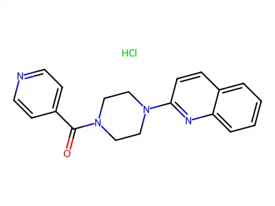 Piperazine, 1-isonicotinoyl-4-(2-quinolyl)-, monohydrochloride structure