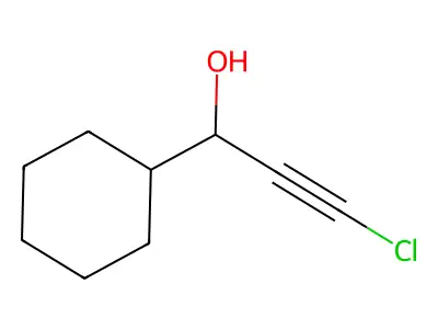 2-Propyn-1-ol, 3-chloro-1-cyclohexyl- structure