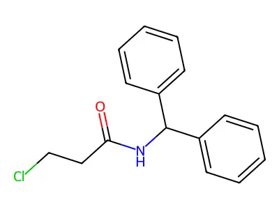 3-chloro-N-(diphenylmethyl)propanamide structure