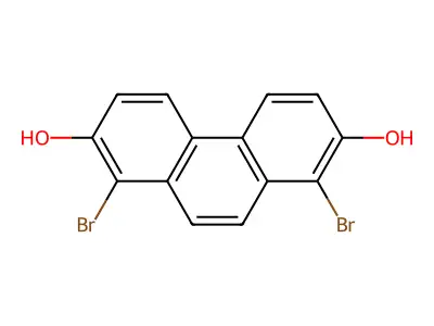 1,8-Dibromophenanthrene-2,7-diol structure