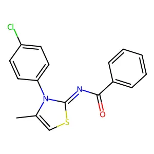 (Z)-N-(3-(4-chlorophenyl)-4-methylthiazol-2(3H)-ylidene)benzamide structure
