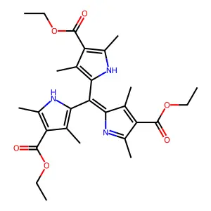 Tris-<2,4-dimethyl-3-carbethoxy-pyrrol-(5)>-methen structure