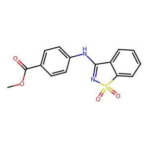 Methyl 4-[(1,1-dioxido-1,2-benzothiazol-3-yl)amino]benzoate structure