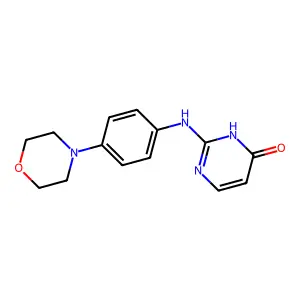 2-[[4-(4-Morpholinyl)phenyl]amino]-4(3h)-pyrimidinone structure