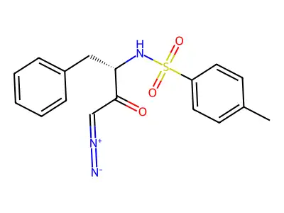 1-Tosylamido-2-phenylethyldiazomethylketone structure