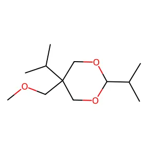 5-(Methoxymethyl)-2,5-di(propan-2-yl)-1,3-dioxane structure