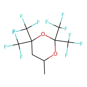 m-Dioxane, 6-methyl-2,2,4,4-tetrakis(trifluoromethyl)- structure