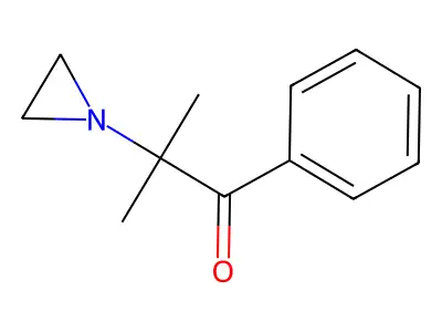 2-(Aziridin-1-yl)-2-methyl-1-phenylpropan-1-one structure