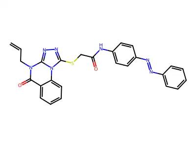 Acetamide, 2-[[4,5-dihydro-5-oxo-4-(2-propen-1-yl)[1,2,4]triazolo[4,3-a]quinazolin-1-yl]thio]-N-[4-(2-phenyldiazenyl)phenyl]- structure