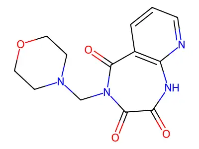 1H-Pyrido(2,3-e)-1,4-diazepine-2,3,5(4H)-trione, 4-(4-morpholinylmethyl)- structure