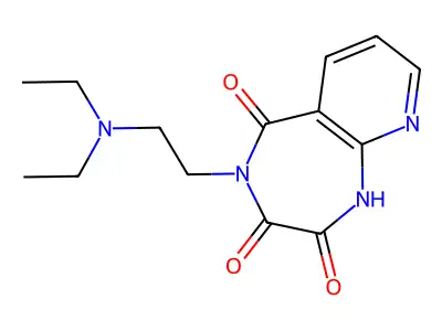 1H-Pyrido(2,3-e)-1,4-diazepine-2,3,5-trione, 4-(2-(diethylamino)ethyl)- structure