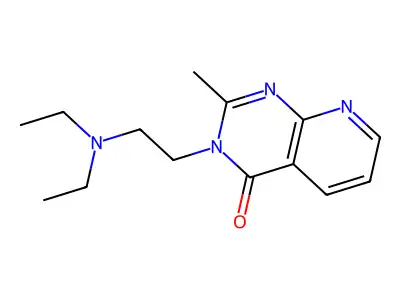 Pyrido(2,3-d)pyrimidin-4(3H)-one, 3-(2-(diethylamino)ethyl)-2-methyl- structure